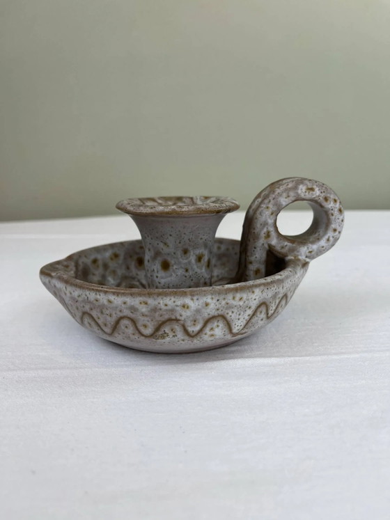 Kandelaars en kaarsen gesigneerd door Jean Austruy – Porcelain, Ceramic, Brutalist (photo 5 of 8)