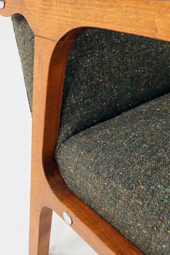 Image 1 of Vintage fauteuil in mid-century modern design, avocadogroene granola, 1960