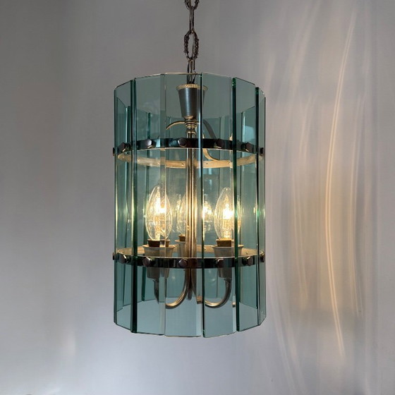 Image 1 of Mid-century Veca glass pendant lamp , 1970s , Italy