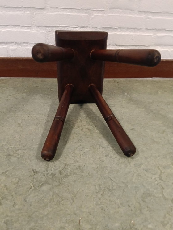 Vintage Wooden Stool from the 70s/80s (photo 6 of 9)