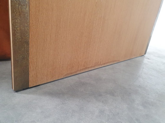 Image 1 of Oak Brass Vintage Design XL table custom made