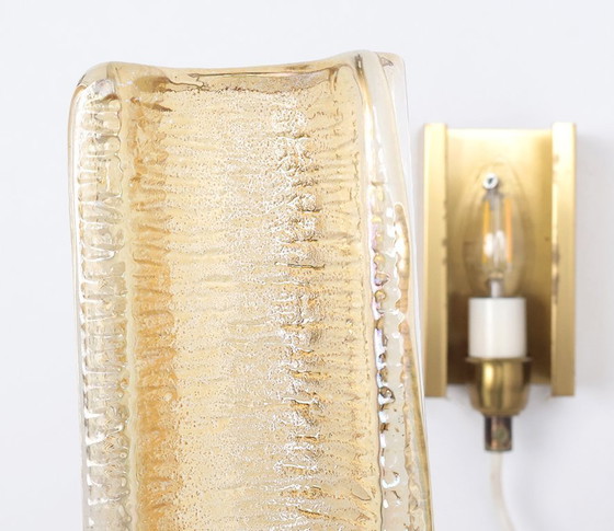 Image 1 of Lampade da parete vintage Vitrika Atlantic in ottone e vetro