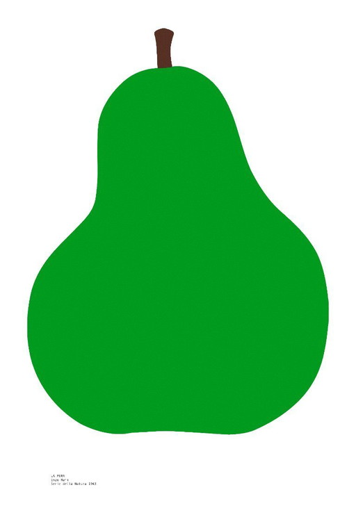 La Pera - Enzo Mari Serie della Natura 1963 - Poster 70 x 100 cm