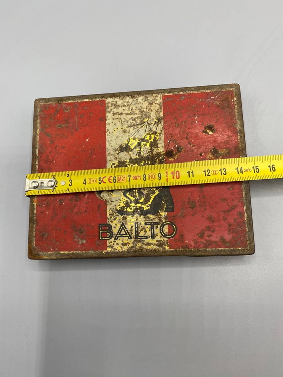 Balto Lithographed Tin Cigarette Box – American Taste – French Monopoly – – Decorative Objects, Art Deco (photo 6 of 6)