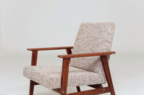 Image 1 of Fauteuil vintage granola au sucre brun 1970