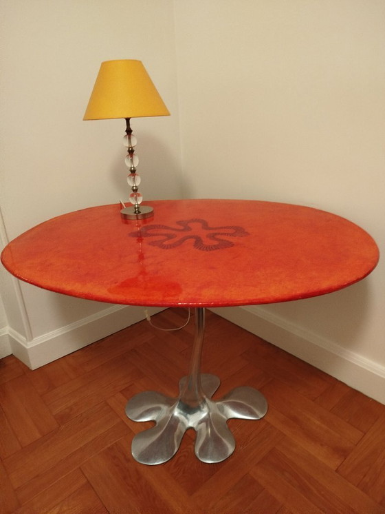 Image 1 of Table design sculpturale italienne 