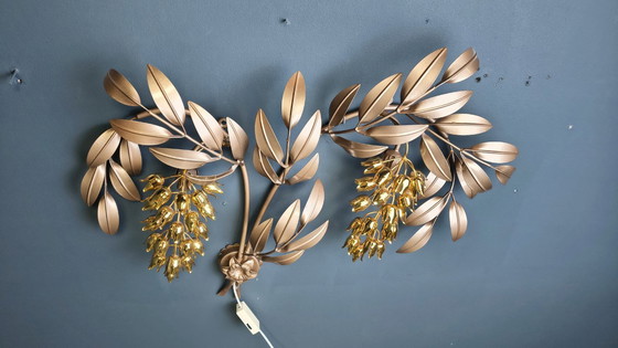 Image 1 of Lampada da parete vintage a forma di tulipano di Hans Kögl, anni '70.