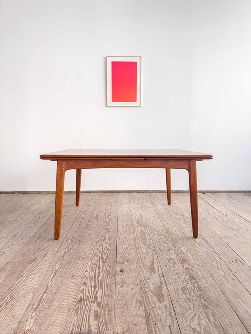 Mid-Century Modern Danish Dining Table in Teak by Svend Aage Madsen von K. Knudsen & Son, 1960s