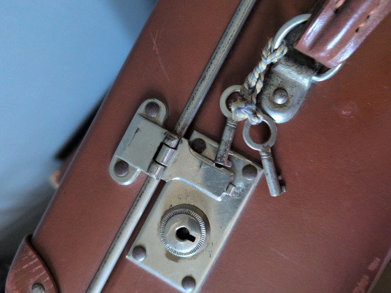 Vintage suitcase, maison j delsaert, Travel bags, Leather, Metal, Black (photo 8 of 8)