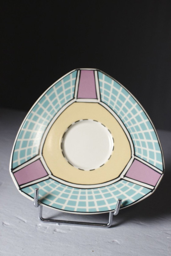 Image 1 of Dorothy Hafner & Rosenthal Studio Linie - Flash cup & saucer 1980s Memphis