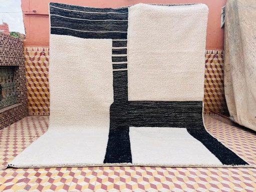 Handgefertigter traditioneller marokkanischer Teppich 2/3 M – Aime Té, vloerkleden en tapijten, Wool
