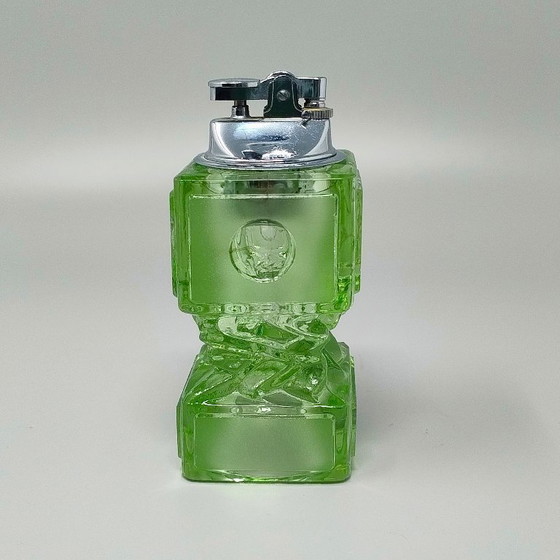 Image 1 of 1970s Stunning Green Smoking Set By Antonio Imperatore in Murano Glass. Made in Italy