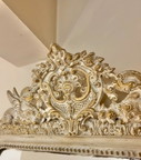 Antique crested mirror 121x78cm