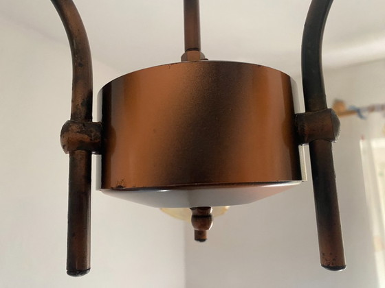 Vintage 3-Light Chandelier by KAJ Hrastnik, Slovenia – KAJ Dol Pri Hrastniku, Metal, Glass (photo 8 of 9)
