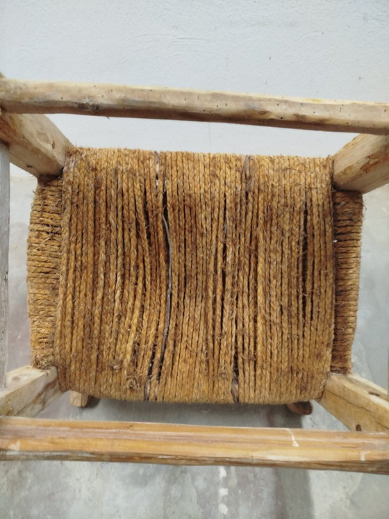 Sedia/Chauffeuse antica per caminetto (1875-1880 circa) – Arte popolare primitiva / Wabi-Sabi (photo 11 of 17)