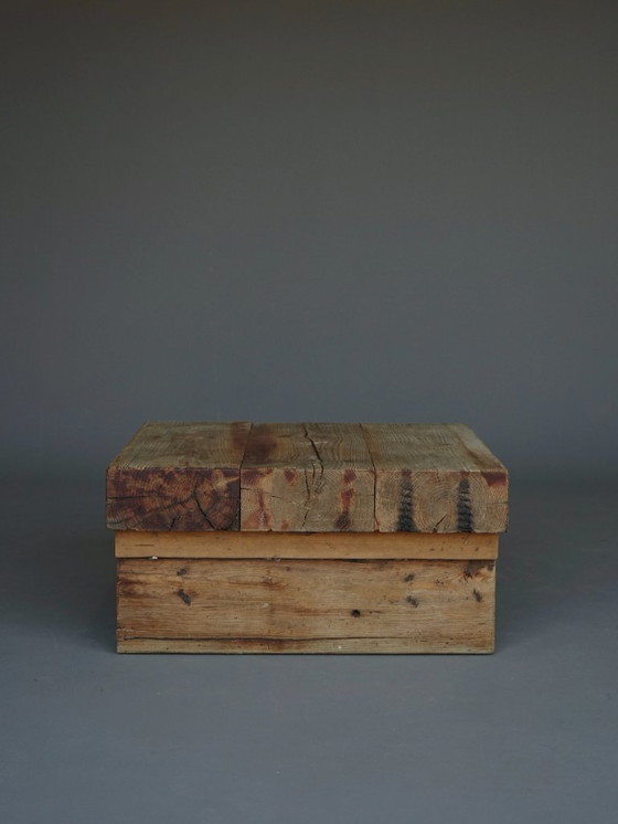 Image 1 of Kleiner Couchtisch aus Kiefernholz im Stil des Brutalismus, 1970er Jahre