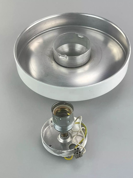 Image 1 of 60s 70s Discus Wall Lamp Wall Sconce Space Age Design Aluminum Metal