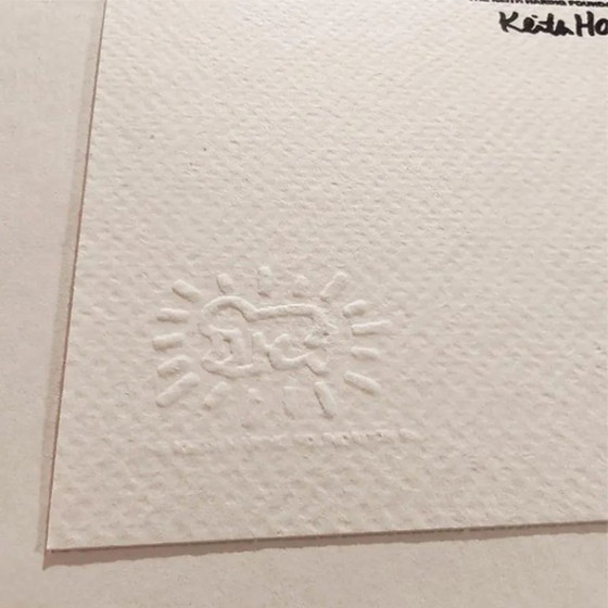 Image 1 of Lithografie van Keith Haring uit de jaren 1990, gelimiteerde oplage, genummerd met potlood.