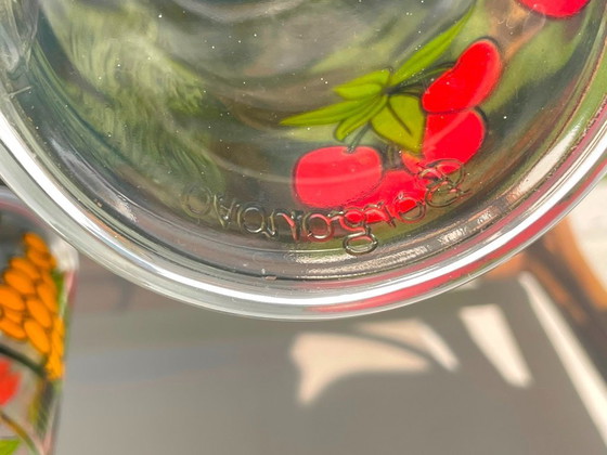 Image 1 of Borgonovo pitcher + 5 lange drinkglazen set ~ Vintage 70s