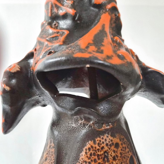 Image 1 of BELANGRIJKE VINTAGE KERAMISCHE LAMP UIT 1970 MET DUBBELE ONTSTEKING, JAREN 70, WEST-DUITSLAND