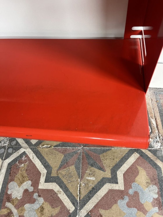 Portaoggetti da parete rosso italiano del 1970 – Scaffali a muro, Metal (photo 12 of 13)
