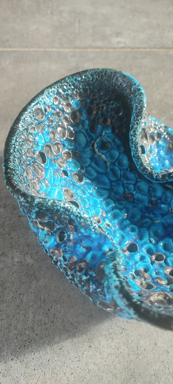 Image 1 of Fat Lava Ceramic Bowl by Le Cyclope, Glazed Enamels, 1960s