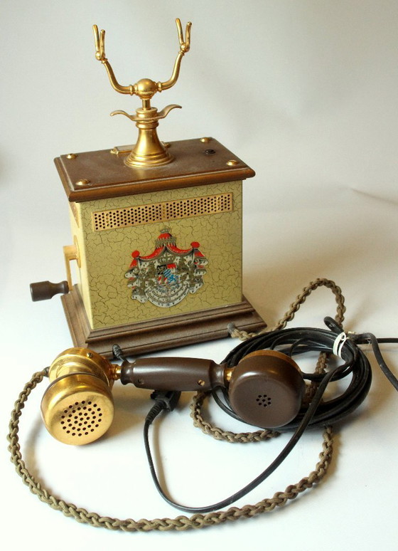 Image 1 of 80s/90s push-button telephone (replica) - Vintage