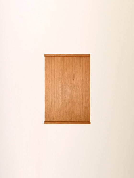 Image 1 of Mesita de noche geométrica escandinava de teca, años 60