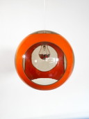 Vintage orange 70s Massive Bug Eye pendant lamp