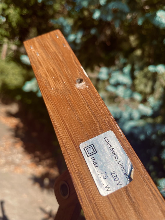 Image 1 of Teak Scissor Lamp by Linus Bopp Limbach 