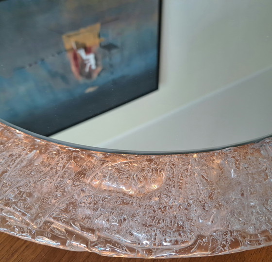 Miroir mural lumineux Hustadt – Allemagne années 1970 – Acrylique style futuriste Ø66 cm – Metal, Plastic (photo 7 of 15)