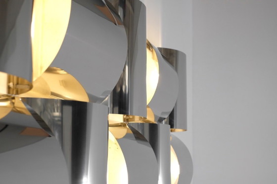 Image 1 of Applique Murale en Acier Inoxydable et Métal, de Style Contemporain