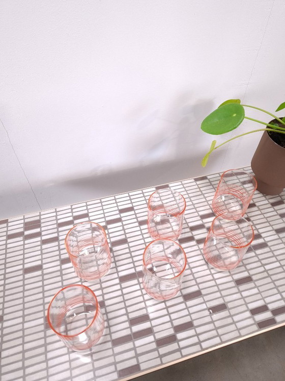 Image 1 of Set di bicchieri con strisce arancioni Jena Glas