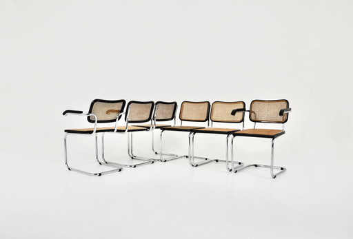 Sedie da pranzo stile B32 di Marcel Breuer, set da 6