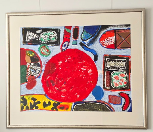 Corneille - Red Ball - Hand signed - 154/200 - 1990