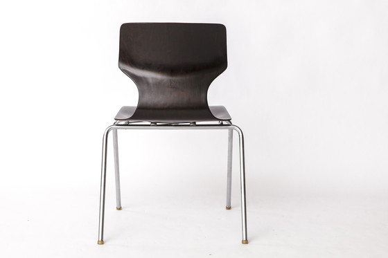 Image 1 of 1 of 12 Flötotto Pagwood Chair – German Design Classic, 1970s, Chrome & Plywood