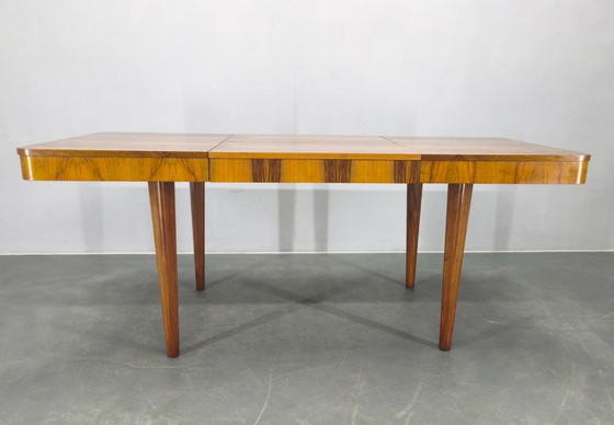 Image 1 of Mid Century Extendable Dining Table UP Zavody 1950s Walnut Veneer