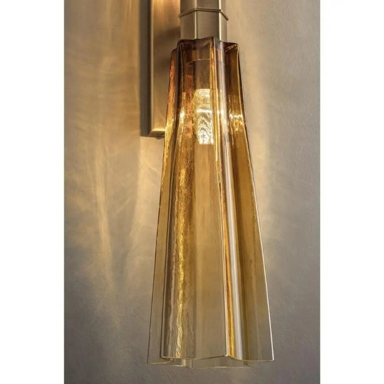 Image 1 of Italian Lively Amber Murano Glass Wall Sconce by Simoeng for Simoeng