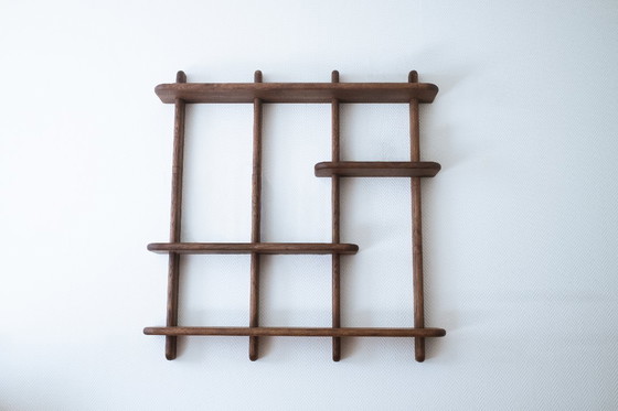 Image 1 of Elegante scaffale da parete in rovere massiccio