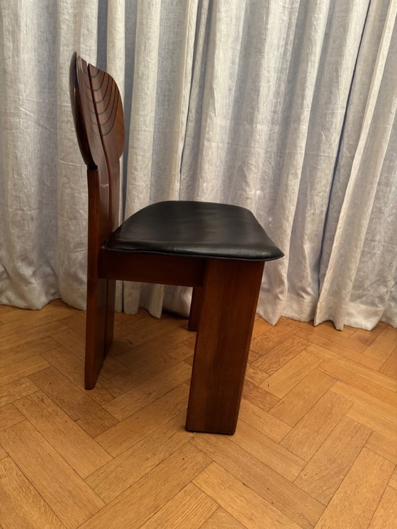 Africa Chair By Afra And Tobia Scarpa For Maxalto – Dining chairs, Leather, Wood (photo 3 of 12)