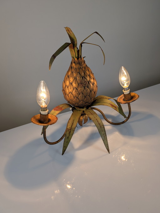 Applique murale ananas, style Maison Jansen, 1970