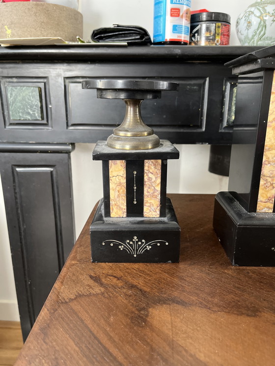 Image 1 of Clock Incl. 2 Bookends