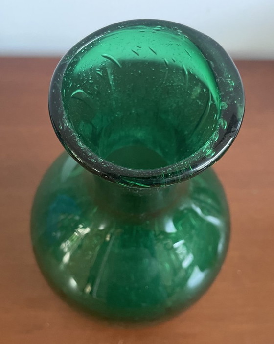 Image 1 of Kristalunie Maastricht - Vase bouteille vert bouteille de la série Antiqua, conçu par Max Verboeket