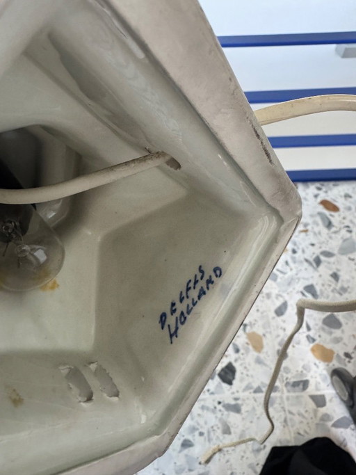Vintage Delftsblauwe Molenlamp – Keramische Hollandse Windmolen – Werkend!!! – tafellampen, Other (photo 2 of 5)