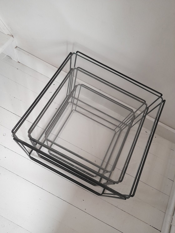 Image 1 of 3 tavolini impilabili Max Sauze per Isocèle anni '70