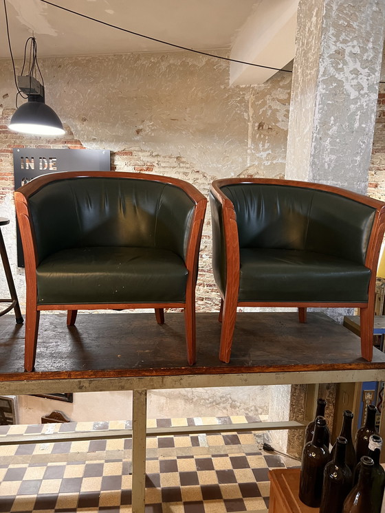 Image 1 of 2 fauteuils en cuir