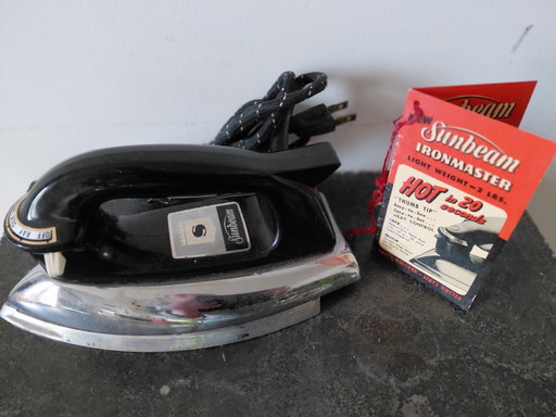 Uniek Verzamelobject: Vintage Sunbeam Ironmaster Strijkijzer (Jaren '40/'50) – In Prachtige Staat!