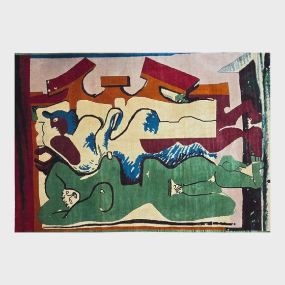 Le Corbusier Liegende Frau mit Buch Wandteppich – Handgeknüpfte Seide/Wolle (190 x 260 cm) – Teppiche & Läufer (photo 3 of 9)