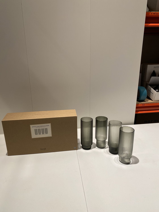 Image 1 of Set de 4 vasos largos Ripple