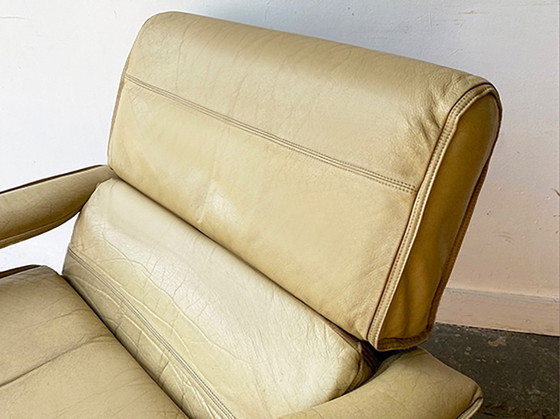 Image 1 of Mid-Century modern ‘Pieff’ leather ‘Gamma’ lounge chair by Tim Bates 